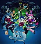  absurd_res anthro dusknoir eeveelution female glaceon group hi_res kaizooki male nintendo pok&eacute;mon pok&eacute;mon_(species) sylveon vaporeon video_games 