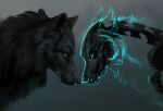  2021 ambiguous_gender black_body black_fur canid canine canis digital_media_(artwork) feral fur jademerien mammal spirit wolf 