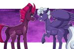  3:2 alpha_channel blue_eyes body_scars broken_horn equid equine eye_scar facial_scar female friendship_is_magic hasbro hi_res hooves horn inuhoshi-to-darkpen looking_at looking_at_viewer looking_back looking_back_at_viewer mammal my_little_pony my_little_pony:_the_movie_(2017) pegasus rolling_thunder_(mlp) scar tempest_shadow_(mlp) unicorn wings 