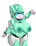  areola autobot big_breasts blue_eyes breasts cybertronian female glassyshine green_areola green_body green_breasts green_nipples hasbro hi_res humanoid living_machine living_vehicle machine metal metallic_body moonracer nipples not_furry open_mouth open_smile robot robot_humanoid short_stack simple_background smile solo takara_tomy transformers vehicle white_background 