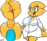  alphys anal anal_penetration anthro anthro_penetrated anus belly big_breasts breasts buckteeth butt chubby_anthro chubby_female clothed clothing coat duo eyewear female female_penetrated front_view genitals glasses lab_coat lizard maikyoh male male/female male_penetrating male_penetrating_female non-mammal_breasts nude open_mouth open_smile overweight overweight_anthro overweight_female penetration penile penile_penetration penis_in_ass pussy reptile scales scalie simple_background slightly_chubby smile teeth thick_tail thick_thighs thigh_gap topwear undertale video_games wide_hips yellow_body yellow_scales 