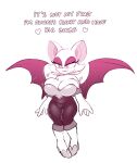  &lt;3 absurd_res animal_humanoid anthro big_breasts breasts chiropteran chiropteran_humanoid cleavage clothed clothing dwps english_text female full-length_portrait gloves handwear hi_res humanoid mammal mammal_humanoid portrait rouge_the_bat sega solo sonic_the_hedgehog_(series) text wings 