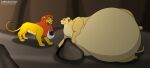  cjshadorunner disney duo felid female lion male mammal nala obese overweight overweight_female pantherine simba the_lion_king 