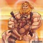  1:1 abs anthro anus balls beard biceps big_dom_small_sub big_penis blonde_beard blonde_hair bodily_fluids braided_beard braided_hair brown_body brown_fur deity dominant duo eye_scar eyebrows facial_hair facial_scar feet fluffy fluffy_tail fur genitals guardians_of_the_galaxy hair heterochromia hi_res human humanoid_feet humanoid_genitalia humanoid_penis imminent_sex legs_up light_body light_skin male male/male mammal marvel muscular muscular_anthro muscular_male nipples pecs penis plantigrade procyonid raccoon rocket_raccoon sauna scar shibayama sitting size_difference skeptical spiky_hair spread_legs spreading steam striped_tail stripes sweat thick_eyebrows thor_(marvel) white_body white_fur 