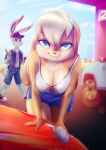  absurd_res anthro arthropod bedroom_eyes blonde_hair blue_eyes bottomwear breasts car cleaning cleavage clothed clothing english_text female hair hi_res insect invalid_tag kiwanoni lagomorph leporid lola_bunny looney_tunes mammal narrowed_eyes pose rabbit seductive shirt shorts solo tank_top text text_on_clothing text_on_shirt text_on_tank_top text_on_topwear topwear vehicle warner_brothers 