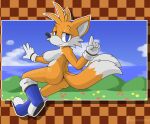  anthro breasts butt canid canine crossgender female fox looking_at_viewer looking_back mammal miles_prower mtf_crossgender nipples nude pinup pose rvlis sega side_boob solo sonic_the_hedgehog_(series) 