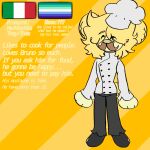  1:1 chef chef_hat chef_uniform clothing el_mochas facial_hair fur hat headgear headwear hi_res human hybrid italy male male/male mammal mustache ursid 