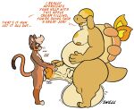  anthro appletun ball_size_difference balls belly big_balls big_belly big_penis bodily_fluids butt cum cum_exchange cum_inflation cum_inside cumshot dialogue digital_media_(artwork) domestic_cat duo ejaculation english_text erection excessive_cum felid feline felis food food_creature fur genital_fluids genitals gooey_goon guthrie hair huge_balls huge_penis humanoid_genitalia humanoid_penis hyper hyper_balls hyper_genitalia hyper_penis inflation larger_male line_art male male/male male_penetrated male_penetrating male_penetrating_male mammal nintendo nipples nude obese open_mouth orgasm overweight penetration penile penile_penetration penis penis_in_penis penis_in_urethra penis_size_difference pok&eacute;mon pok&eacute;mon_(species) reassuring sex simple_background size_difference smile text tuft urethral urethral_penetration video_games 