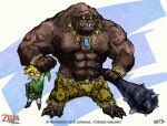 abs aokmaidu big_blin big_muscles blin_(tloz) clothed clothing club_(weapon) duo human humanoid jewelry male male/male mammal melee_weapon monster muscular nintendo pecs spirit_tracks the_legend_of_zelda toon_link topless video_games weapon wind_waker 