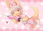  &lt;3 anthro clothed clothing conditional_dnp crunchobar female hair lagomorph legwear leporid looking_at_viewer made_in_abyss mammal nanachi narehate nurse nurse_clothing open_mouth rabbit syringe thigh_highs 