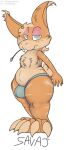  alpha_channel anthro belly big_belly bulge chest_tuft claws clothing foxball fur hair happy hi_res kitty_pride lagomorph leporid looking_at_viewer lying male mammal on_front overweight rabbit savaj_(kitty_pride) signature smile solo standing straw_in_mouth toe_claws tuft underwear 