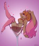  &lt;3 anthro breasts container female fur hi_res in_container in_cup lopunny nintendo nipples nude pink_body pink_fur pok&eacute;mon pok&eacute;mon_(species) shiny_pok&eacute;mon solo video_games wine_glass zombiate 