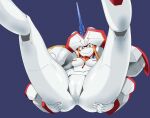  breasts butt butt_squish featureless_crotch female hand_on_butt hi_res humanoid looking_at_viewer lying machine mdthetest not_furry nude on_back purple_background robot robot_humanoid simple_background smile solo spread_legs spreading squish strelizia 