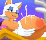  anthro areola big_breasts bodily_fluids breast_play breasts chiropteran cum female genital_fluids hi_res huge_breasts male male/female mammal miles_prower nipples rouge_the_bat sega sex skyearts sonic_the_hedgehog_(series) titfuck 