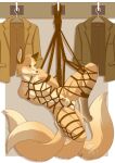  bdsm bondage bound canid canine digital_media_(artwork) doodlelu1992 fox hi_res male mammal rope rope_bondage rope_harness xyluc 