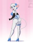  anthro breasts butt criminalkiwi dancer_outfit disney female high_heels lipstick makeup mammal miss_kitty_mouse mouse murid murine pose rodent side_boob solo the_great_mouse_detective 