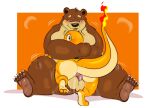  5_toes anal anal_penetration anthro anthro_on_anthro anthro_penetrated anthro_penetrating anthro_penetrating_anthro balls big_butt big_dom_small_sub blush brown_body brown_fur butt charmander dominant duo fan_character feet fire flaming_tail fur genitals green_eyes hadou hi_res hug male male/male male_penetrated male_penetrating male_penetrating_male mammal moobs nintendo nude orange_body orange_eyes overweight overweight_anthro overweight_male penetration penis pok&eacute;mon pok&eacute;mon_(species) satsui-n0-had0u sex size_difference toes ursid video_games 