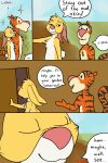  2:3 absurd_res ambiguous_gender anthro comic disney duo english_text eyes_closed felid hi_res lagomorph leporid mammal nude pantherine plushie rabbit rabbit_(winnie_the_pooh) sillydraco text tiger tigger winnie_the_pooh_(franchise) 