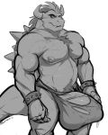 4:5 anthro balls_outline big_penis blurthefur bodily_fluids body_hair bowser bowser_day bulge chest_tuft clothing detailed_bulge genital_fluids genital_outline genitals happy_trail hi_res huge_penis humanoid_genitalia humanoid_penis koopa male mario_bros monochrome muscular muscular_male nintendo nipples penis penis_outline precum precum_through_clothing pubes scalie solo torn_clothing tuft underwear video_games wet wet_clothing 