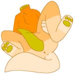  1:1 alpha_channel anthro anus butt canid canine canis decapitation fluffy_chest fox fur genital_focus genitals headless invalid_tag legs_in_air male mammal orange_body orange_fur orange_tail pawpads paws penis presenting solo spread_legs spreading whyv3rn303 wolf wounded 