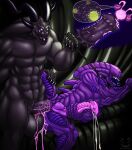  alien alien_(franchise) anthro balls big_balls big_penis black_body bodily_fluids colored_cum colored_sperm_cell corinoch corinoch_(artist) cum cum_in_ovaries cum_in_pussy cum_in_uterus cum_inside cum_on_balls cum_on_penis cum_string demon duo feral flared_penis genital_fluids genitals glowing glowing_cum hand_on_leg hi_res horn impregnation internal intersex intersex/male leash leash_pull long_penis lying male maleherm masturbation monster multiple_ova muscular muscular_male on_side ovaries ovary_inflation ovum penetration penis pink_cum prehensile_penis purple_body pussy size_difference snakehead404 sperm_cell unusual_anatomy unusual_bodily_fluids unusual_cum unusual_genital_fluids unusual_genitalia unusual_ovaries unusual_penis unusual_pussy unusual_sperm_cell uterus vaginal vaginal_penetration vein veiny_balls veiny_penis xenomorph 