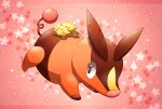  ^_^ brown_eyes closed_eyes commentary_request full_body heart joltik looking_at_viewer no_humans pokemon pokemon_(creature) smile tepig tokusa403 
