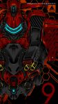  armored_core artist_name atrians black_background commentary commission english_commentary glowing highres looking_at_viewer mecha nineball no_humans science_fiction solo upper_body visor 