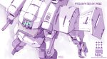  brady_hound copyright_name ebikawa_kanetake episode_number flying from_above highres kyoukai_senki looking_up mecha mechanical_wings monochrome no_humans science_fiction solo wings 