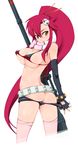  anti-materiel_rifle bikini_top breasts gun large_breasts long_hair miito_shido rifle short_shorts shorts sniper_rifle solo tengen_toppa_gurren_lagann thighhighs weapon yoko_littner 