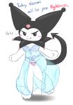  clothed clothing female humanoid kuromi looking_at_viewer milkteafox please_my_melody solo standing 