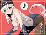  :3 artist_request assassin_(ragnarok_online) blob breasts brown_legwear christmas covered_nipples hanging_breasts large_breasts pantyhose poring ragnarok_online slime solo 