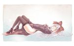  arched_back blush fingering garter_belt legs_up lingerie long_sleeves lying masturbation nyaou priest priest_(ragnarok_online) ragnarok_online solo thighhighs underwear white_hair 