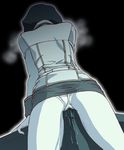  artist_request ashford_academy_uniform ass black_hair code_geass crotch_rub dripping from_behind long_sleeves masturbation miniskirt nina_einstein panties pencil_skirt pussy_juice school_uniform skirt skirt_lift solo table table_sex underwear white_panties 