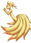  anthro breasts canine female fox mammal multiple_tails ninetales nintendo plain_background pok&#233;mon pok&#233;morph pokemon side_boob solo unknown_artist video_games white_background 