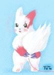  2005 anus blush female fur green_eyes markings nintendo pok&#233;mon pokemon pussy red_markings sex_toy solo unknown_artist vibrator video_games white_fur zangoose 