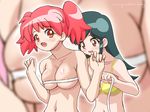  azumaya_koyuki blush bra bust_measuring gambler_club highres hinata_natsumi keroro_gunsou lingerie measuring multiple_girls red_hair tape_measure topless underwear upper_body wallpaper zoom_layer 