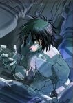  1boy battle_angel_alita battle_angel_alita:_last_order commentary_request cyberpunk cyborg facial_mark forehead_mark highres ichi_orgin joints male_focus metal one-eyed robot_joints science_fiction sechs solo 