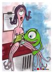  celia clothing cum disney female feral male mike_wazowski monsters_inc nipples open_mouth penetration pixar pussy sex_toy 