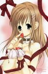  artist_request breasts food fruit highres holding holding_food holding_fruit inverted_nipples large_breasts naked_ribbon nipples ribbon solo sophia_esteed star_ocean star_ocean_till_the_end_of_time strawberry 