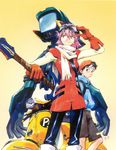  flcl guitar haruhara_haruko nandaba_naota sadamoto_yoshiyuki 