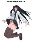  black_legwear bow bow_panties dead_or_alive g-room_honten kokoro_(doa) long_sleeves panties pantyshot pink_panties print_panties solo thighhighs underwear 