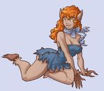  2007 amber_eyes cleavage clothed clothing dress fangs female ghoul_school scooby-doo scooby-doo_(series) smile solo tab tab_(artist) wide_hips winnie_werewolf 