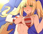  1girl bangs bare_shoulders bikini blush breasts cleavage collarbone eyebrows_visible_through_hair fate/grand_order fate_(series) hair_intakes highres hyperbudd large_breasts long_hair looking_at_viewer nero_claudius_(fate) nero_claudius_(swimsuit_caster)_(fate) solo swimsuit 