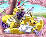  anthro blush breasts canid canine chest_tuft digimon digimon_(species) duo female fox kitsune_youkai knot kyubi_(yo-kai_watch) male male/female mammal nipples penetration penis pussy renamon tuft vaginal vaginal_penetration video_games yo-kai_watch 