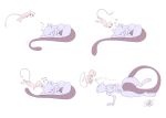  artist_name english_text flying giggling hands_on_own_cheeks hands_on_own_face highres mew mewtwo no_humans pokemon pokemon_(creature) purring scratching_head signature sleeping smile tail tail_wagging tc-96 