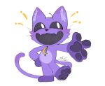 ambiguous_gender anthro catnap_(poppy_playtime) chibi domestic_cat felid feline felis mammal moon paws poppy_playtime purple smallbcarly smile smiling_critters solo