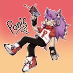 1:1 5_fingers anthro biped clothed clothing eyebrows fingers footwear goldenstrwbrry gun hi_res holding_gun holding_object holding_weapon male mammal ponic_the_porcupine porcupine ranged_weapon rodent shirt shoes smile solo topwear weapon