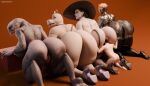 3d_(artwork) alcina_dimitrescu alien anthro balls big_butt bow_experiment_(resident_evil) brown_eyes butt cadou_host_(resident_evil) capcom clothing common_hippopotamus darkflash23 digital_media_(artwork) dreamworks face_in_ass female footwear genitals gloria_the_hippopotamus grey_body grey_skin group halo_(series) hat headgear headwear hi_res high_heels hippopotamid huge_butt human humanoid jewelry larger_female left_(atomic_heart) looking_back machine madagascar_(series) male male/female mammal metallic_body microsoft necklace pussy resident_evil robot robot_humanoid sangheili short_ears short_tail size_difference tail vampire xbox_game_studios