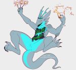 alcohol beverage champagne dragon drunk horn male nude reptile scalie sparklers substance_intoxication