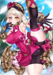  absurdres alternate_breast_size armpits axe_kick black_gloves black_shorts black_thighhighs blonde_hair bow braid breasts brown_scarf cameltoe deerstalker dress fire_emblem fire_emblem_engage framme_(fire_emblem) gloves hat hat_ribbon high_kick highres impossible_clothes kicking large_breasts long_hair martial_arts multicolored_hair nez-box pink_bow pink_dress pink_hair plaid plaid_headwear plaid_scarf ribbon scarf shorts single_braid sleeveless sleeveless_dress standing standing_on_one_leg thick_thighs thighhighs thighs two-tone_hair wrist_guards yellow_eyes 